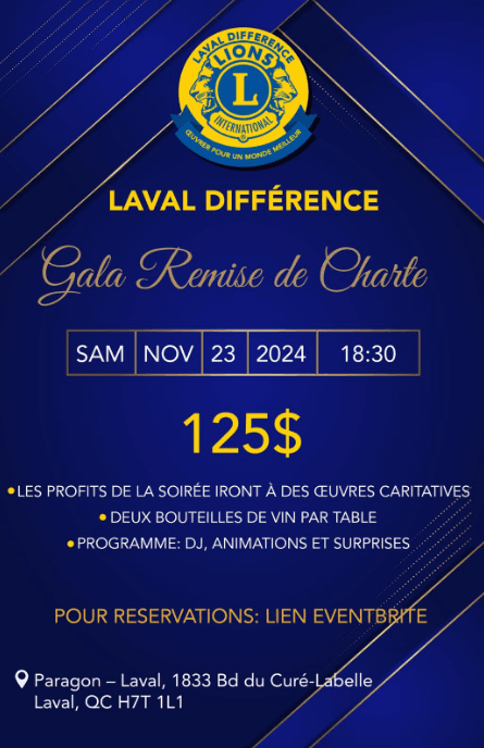 Événement du Club Lions Laval Différence
